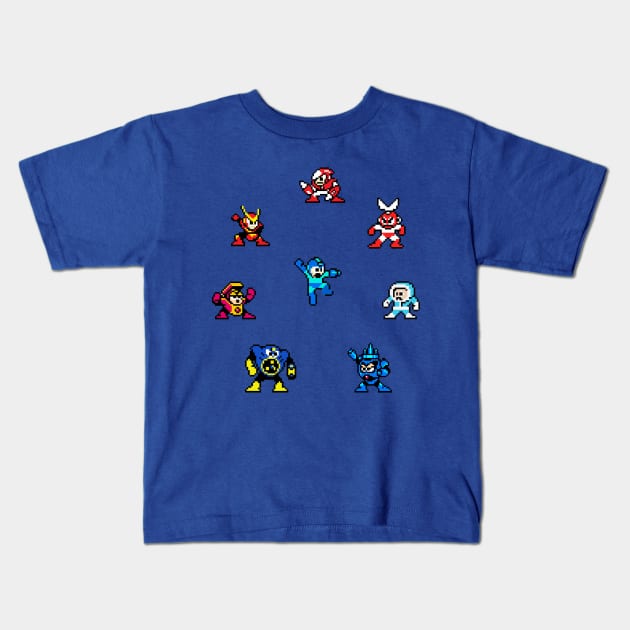 Megaman bosses Kids T-Shirt by Sharkshock